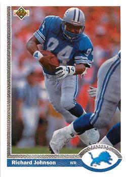 Richard Johnson Detroit Lions 1991 Upper Deck NFL #442